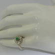 Laden Sie das Bild in den Galerie-Viewer, Vintage Damen Ring mit Zirkonia &amp; Turmalin /585er 14 Karat Gold 51- 16,2 mm Ø *
