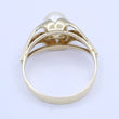 Laden Sie das Bild in den Galerie-Viewer, Vintage Damenring mit Perle / 585er - 14 Karat Gelbgold - 56 17,8 mm Ø

