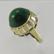 Laden Sie das Bild in den Galerie-Viewer, Vintage Damenring mit Malachit / 585er 14 Karat Gelbgold - 52 16,5 mm Ø *
