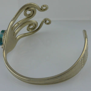 ausgefallener Designer-Armreif mit Azurit-Malachit / ca. 20,0 cm / Unisex