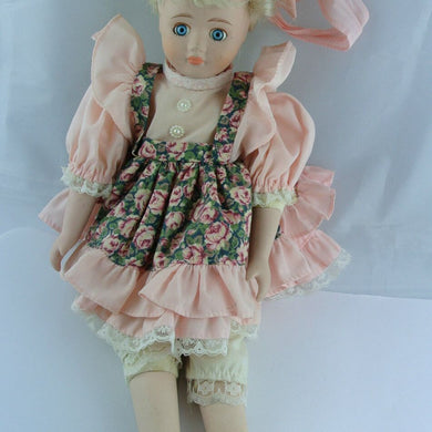 Vintage Babypuppe / Porzellankopf & Stoffkörper / ca. 42 cm