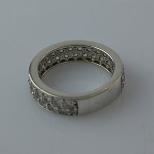 Bi-Color Memory-Ring - mit Zirkonia / 925er Silber