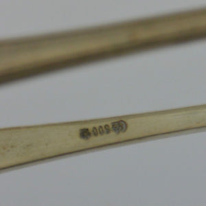 Antike Zuckerzange mit edlem Muster / 800er Silber