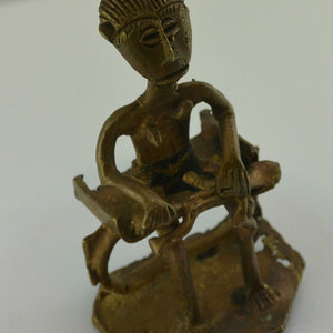 Afrikanische Kunst - Dekorative Bronzefigur / Handarbeit