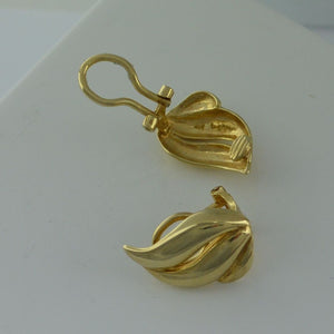Vintage Ohrclips - in "Flügel-Form" / 333er - 8 Karat Gelbgold