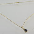 Laden Sie das Bild in den Galerie-Viewer, Kette mit Anhänger mit 0.03ct. Diamant &amp;Turmalin 333er&amp;585er Gelbgold
