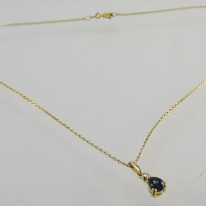Kette mit Anhänger mit 0.03ct. Diamant &Turmalin 333er&585er Gelbgold