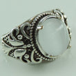 Laden Sie das Bild in den Galerie-Viewer, Vintage Damenring mit Mondstein / 925er Silber/ 60 19,1 mm Ø
