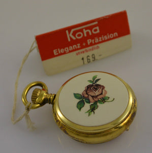 KOHA Halsketten-Uhr - Anhänger - 17 Rubis Incabloc / Handaufzug / ohne Kette