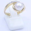 Laden Sie das Bild in den Galerie-Viewer, Damenring 585er 14 K Gold mit Perle &amp; Diamanten - 56 17,8 mm Ø *

