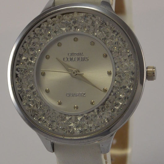 Crystal Colours Damenuhr / Quartz Strass Steine