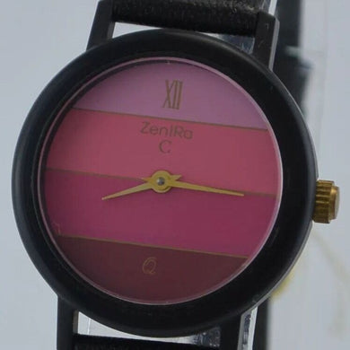ZentRa Q - Damenarmbanduhr / Quarz / Lederarmband