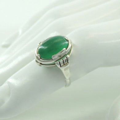 Vintage Damen Ring mit Achat / 835er Silber - 51 16,2 mm Ø