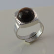 Laden Sie das Bild in den Galerie-Viewer, Vintage Damenring Tigerauge / 835 Silber 48 15,3 mm Ø
