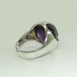Laden Sie das Bild in den Galerie-Viewer, Vintage Damenring 925er Silber mit Amethyst 54 17,2 mm Ø
