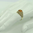 Laden Sie das Bild in den Galerie-Viewer, Vintage Damenring 333er 8 Karat Gold mit Citrin - 57 18,1 mm Ø *
