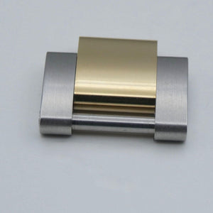 ROLEX GLIED VERLÄNGERUNGSGLIED EDELSTAHL & 18 KARAT GOLD FÜR QYSTERARMBAND 12 mm