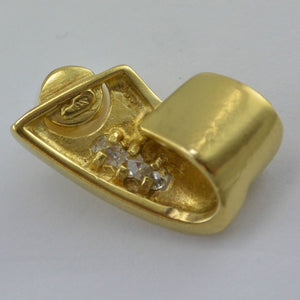 Vintage Anhänger mit Zirkonia & Perle / 333er - 8 Karat Gold ohne Kette