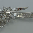 Laden Sie das Bild in den Galerie-Viewer, Vintage Brosche &quot;Blume mit Perle &amp; Zirkonia&quot; / 800er Silber

