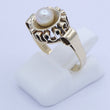 Laden Sie das Bild in den Galerie-Viewer, Vintage Damenring 333er 8 K Gold mit Perle - 50 15,9 mm Ø *
