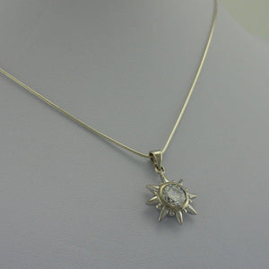 Kette mit Zirkonial-Anhänger / 925er Silber / ca. 46cm