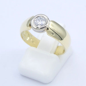 Damenring 585er 14 Karat mit Diamant ca. 0.25 ct. / 57 18,1 mm Ø