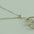 Laden Sie das Bild in den Galerie-Viewer, Vintage Damen 925er Silber Kette &amp; 830er Silber Anhänger mit Zirkonia
