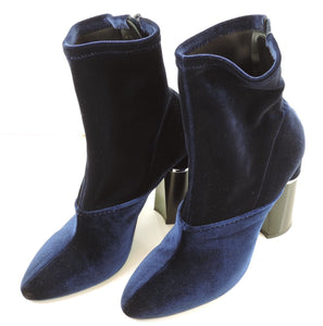 Vero Cuoio Stiefel Gr. 38,5 Blau Samt Damen Schuhe Boots
