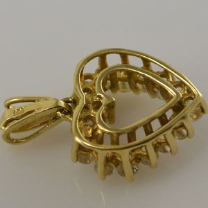 Vintage Anhänger mit ca. 0.80 ct Brillanten / 585er 14 Karat Gold / ohne Kette