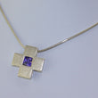 Laden Sie das Bild in den Galerie-Viewer, Kette - mit &quot;Kreuz &amp; Amethyst“ / 925 Silber
