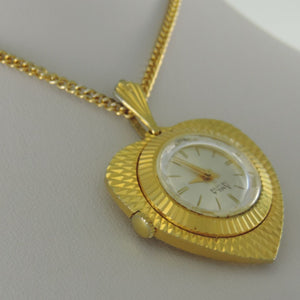HALS KETTENUHR AMILA DE LUXE-TASCHENUHR MIT KETTE-HANDAUFZUG