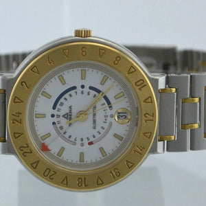 Dugena Globetrotter - Herrenuhr - Quarz - Edelstahl 2. Zeitzone