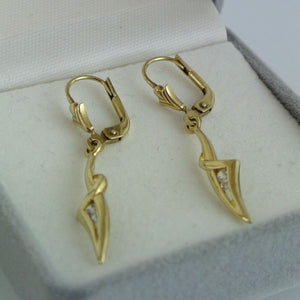 Ohrhänger mit Zirkonia / 333er - 8 Karat Gelbgold