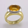 Laden Sie das Bild in den Galerie-Viewer, Vintage Damenring mit Citrin / 585er 14 Karat Gold 49 15,6 mm Ø *
