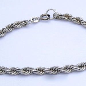 Vintage Armkette gekordelt 925er Silber 19 cm