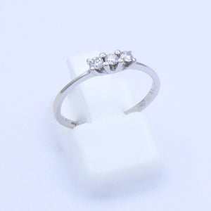 Damenring 585er - 14 Karat Weißgold mit Diamanten ca.0.15 ct./ 52 16,5 mm Ø