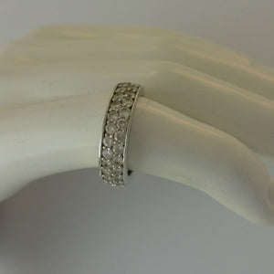 Bi-Color Memory-Ring - mit Zirkonia / 925er Silber