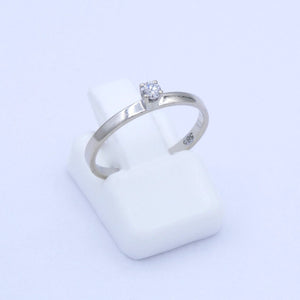 Damenring 585er - 14 Karat Weißgold mit Diamant ca.0.05 ct. 49 15,6 mm Ø