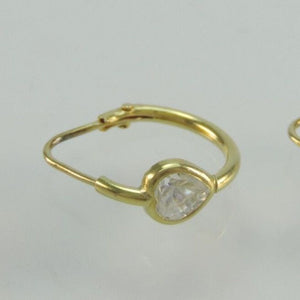 Vintage Ohrhänger mit Zirkonia 750er - 18 Karat Gelbgold