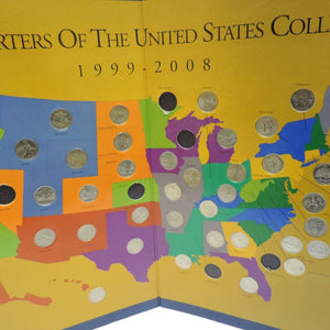 First State Quarters Of The United States Collector's Map 1999 - 2008