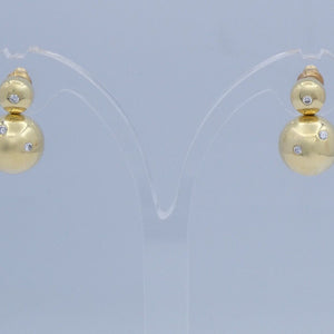 Damen Ohrringe mit Brillanten ca. 0.12 ct 750er Gold 18 Karat