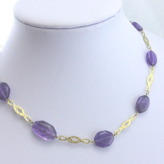 Vintage Kette - mit Amethysten 333er 8 Karat Gold - 57 cm
