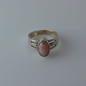 Silberring mit Rosenquarz Damen / 835 Silber