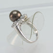 Laden Sie das Bild in den Galerie-Viewer, Vintage Damenring mit Tahiti Perle - 750er 18K Weißgold - ca. 1,70 ct Diamanten*
