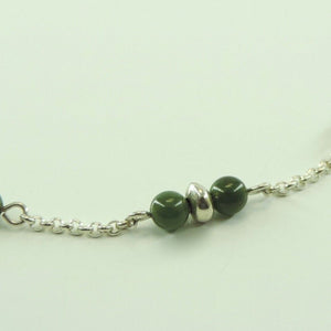 Vintage Damen 835er Silber Collier mit Achat