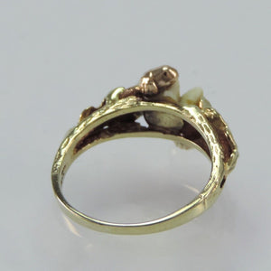 Jagdschmuck-Grandeln, Trachtenring für Damen 333er 8 Karat Gold -50 15,9 mm Ø *