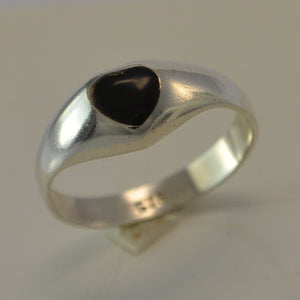 Vintage Damenring Onyx / 925 Silber 52 16,5 mm Ø