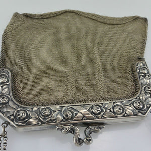 antike Alpacca Kettentasche - ca. 1900 - Versilbert