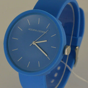 ADORA Design / Unisex-Uhr / Edelstahl-Gehäuse m Kautschukarmband - versch Farben