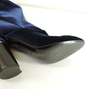 Vero Cuoio Stiefel Gr. 38,5 Blau Samt Damen Schuhe Boots